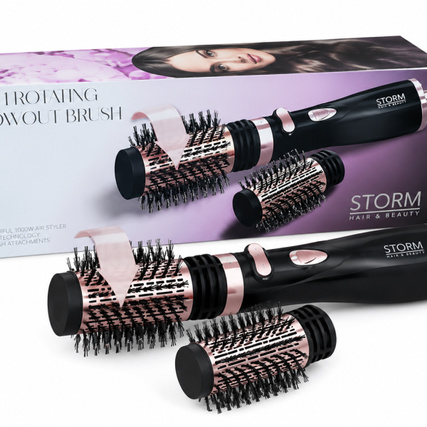 מברשת מסתובבת חשמלית עם שני ראשים סטורם STORM – שחור