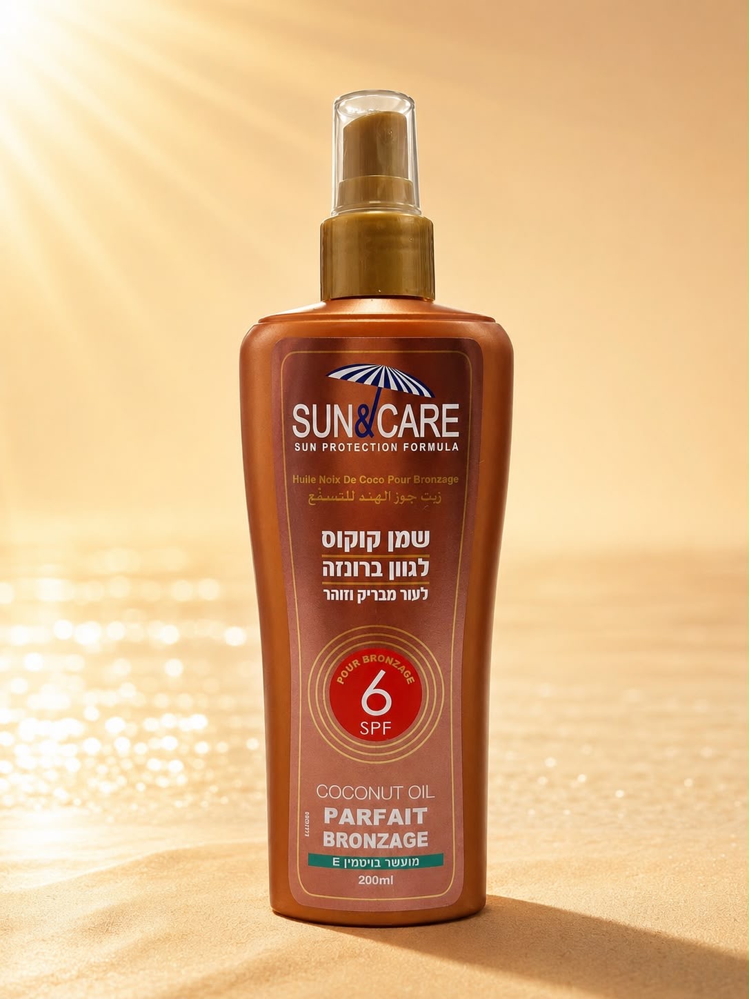 שם: שמן קוקוס לגוון ברוזנה 6 - 200 מ"ל SPF