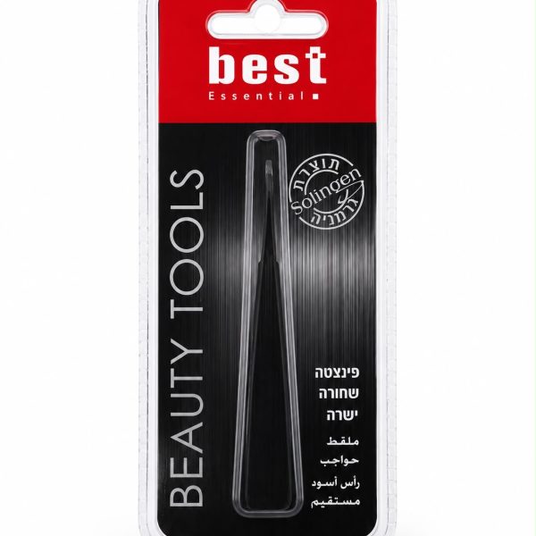 שם : פינצטה שחורה ישרה לגבות מבית Best Solingen,
