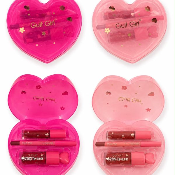 Gulf Girl Heart Lip Kit – מארז איפור לב קיט לשפתיים