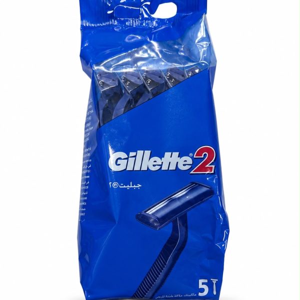 Gillette 2 – גילט 2 – סכיני גילוח חד־פעמיים, 5 יחידות